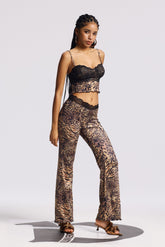 Bindy Dantel Leopar Pantolon Takımı